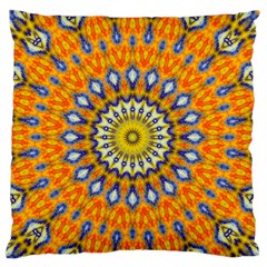 Fractal Kaleidoscope Mandala Large Flano Cushion Case (two Sides) by Pakrebo