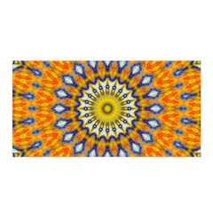 Fractal Kaleidoscope Mandala Satin Wrap by Pakrebo