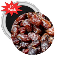 Dates Fruit Sweet Dry Food 3  Magnets (10 pack) 