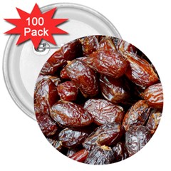 Dates Fruit Sweet Dry Food 3  Buttons (100 pack) 