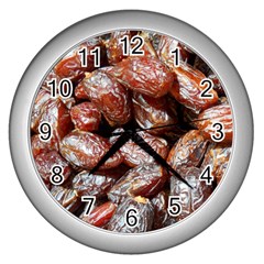 Dates Fruit Sweet Dry Food Wall Clock (Silver)