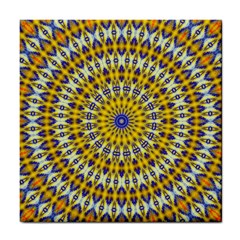 Fractal Kaleidoscope Mandala Tile Coasters by Pakrebo