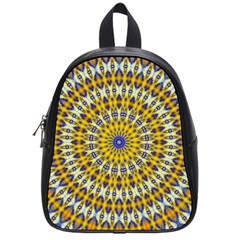 Fractal Kaleidoscope Mandala School Bag (small) by Pakrebo