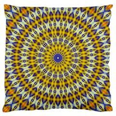 Fractal Kaleidoscope Mandala Large Cushion Case (one Side) by Pakrebo