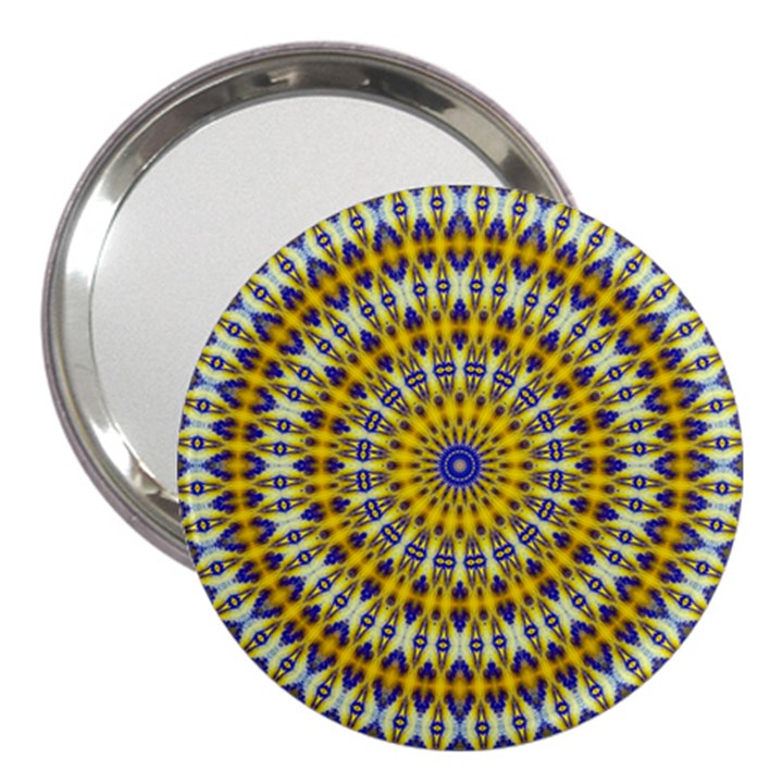 Fractal Kaleidoscope Mandala 3  Handbag Mirrors