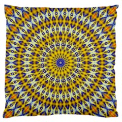 Fractal Kaleidoscope Mandala Large Flano Cushion Case (one Side) by Pakrebo