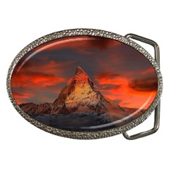 Switzerland Zermatt Mountains Snow Belt Buckles by Pakrebo