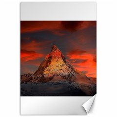 Switzerland Zermatt Mountains Snow Canvas 20  X 30 