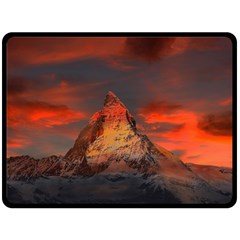 Switzerland Zermatt Mountains Snow Fleece Blanket (large)  by Pakrebo