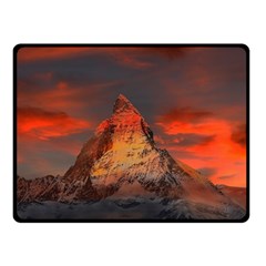 Switzerland Zermatt Mountains Snow Fleece Blanket (small) by Pakrebo