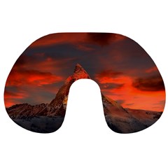 Switzerland Zermatt Mountains Snow Travel Neck Pillow by Pakrebo