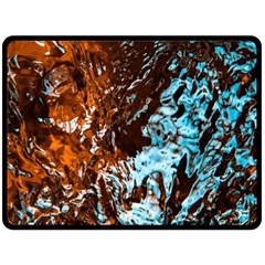 Water The Waves Brook Wallpaper Double Sided Fleece Blanket (Large) 