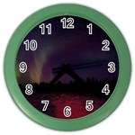 Beautiful Aurora Color Wall Clock Front