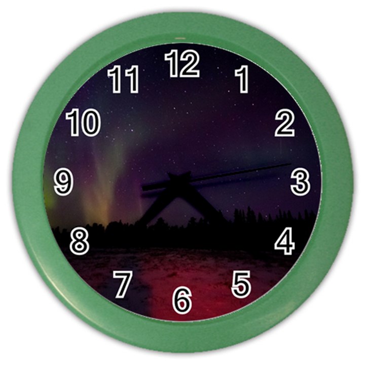 Beautiful Aurora Color Wall Clock