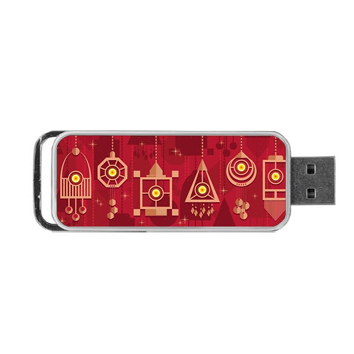 Background Objects Stylized Portable USB Flash (One Side)