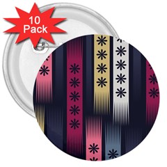 Non Seamless Pattern Background 3  Buttons (10 Pack)  by Pakrebo