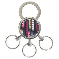 Non Seamless Pattern Background 3-ring Key Chain by Pakrebo