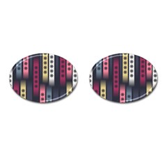 Non Seamless Pattern Background Cufflinks (oval) by Pakrebo