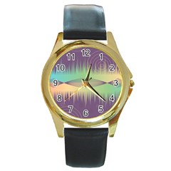 Background Abstract Non Seamless Round Gold Metal Watch by Pakrebo