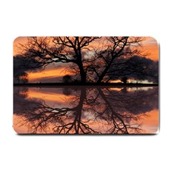 Aurora Sunset Sun Landscape Small Doormat  by Pakrebo