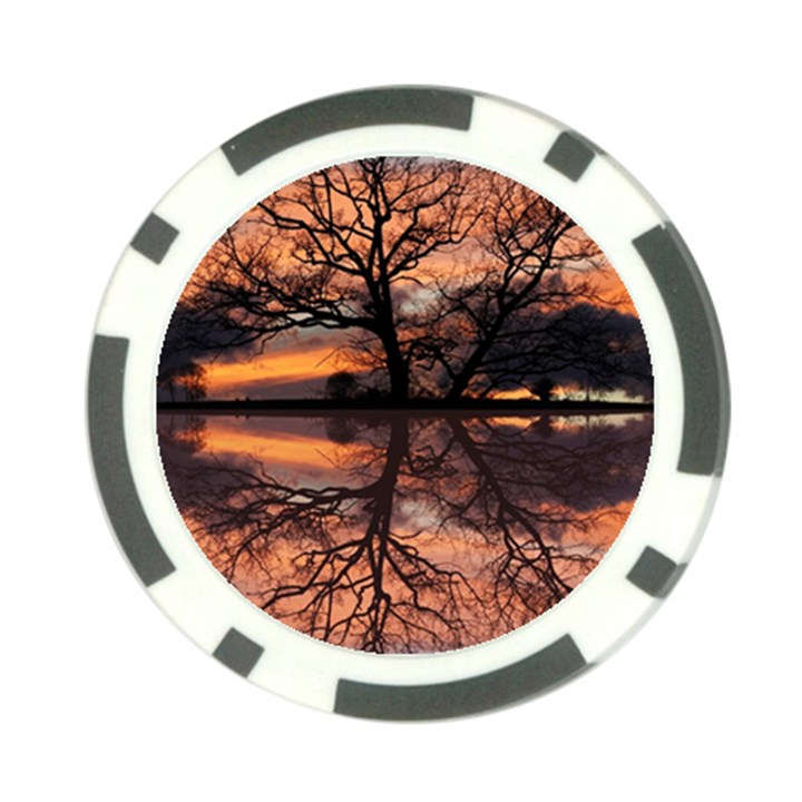 Aurora Sunset Sun Landscape Poker Chip Card Guard