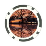 Aurora Sunset Sun Landscape Poker Chip Card Guard Back