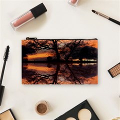 Aurora Sunset Sun Landscape Cosmetic Bag (small) by Pakrebo