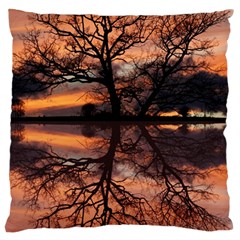 Aurora Sunset Sun Landscape Large Cushion Case (one Side) by Pakrebo