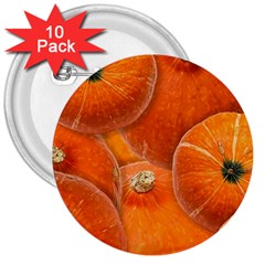 Pumpkin Halloween Fall Thanksgiving 3  Buttons (10 Pack)  by Pakrebo