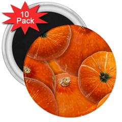 Pumpkin Halloween Fall Thanksgiving 3  Magnets (10 Pack)  by Pakrebo