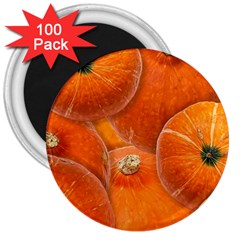 Pumpkin Halloween Fall Thanksgiving 3  Magnets (100 Pack) by Pakrebo