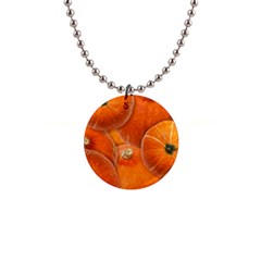 Pumpkin Halloween Fall Thanksgiving 1  Button Necklace by Pakrebo