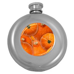 Pumpkin Halloween Fall Thanksgiving Round Hip Flask (5 Oz) by Pakrebo