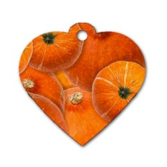 Pumpkin Halloween Fall Thanksgiving Dog Tag Heart (two Sides) by Pakrebo