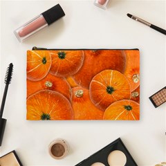 Pumpkin Halloween Fall Thanksgiving Cosmetic Bag (medium) by Pakrebo