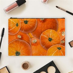 Pumpkin Halloween Fall Thanksgiving Cosmetic Bag (large) by Pakrebo