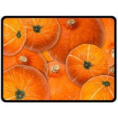 Pumpkin Halloween Fall Thanksgiving Fleece Blanket (large)  by Pakrebo