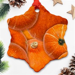 Pumpkin Halloween Fall Thanksgiving Snowflake Ornament (two Sides) by Pakrebo