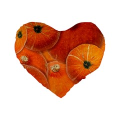 Pumpkin Halloween Fall Thanksgiving Standard 16  Premium Heart Shape Cushions by Pakrebo