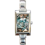 Water Forest Reflections Reflection Rectangle Italian Charm Watch Front