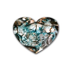 Water Forest Reflections Reflection Heart Coaster (4 Pack)  by Pakrebo