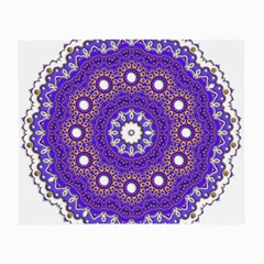 Mandala Abstract Design Pattern Blue Small Glasses Cloth