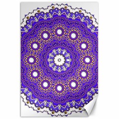 Mandala Abstract Design Pattern Blue Canvas 20  X 30 