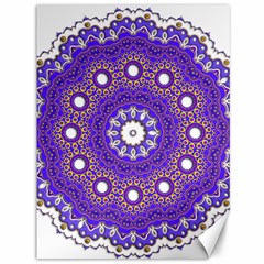 Mandala Abstract Design Pattern Blue Canvas 36  x 48 