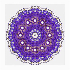 Mandala Abstract Design Pattern Blue Medium Glasses Cloth