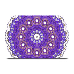 Mandala Abstract Design Pattern Blue Plate Mats