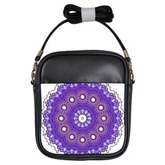 Mandala Abstract Design Pattern Blue Girls Sling Bag