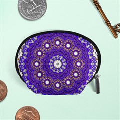 Mandala Abstract Design Pattern Blue Accessory Pouch (Small)