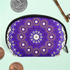 Mandala Abstract Design Pattern Blue Accessory Pouch (Large)