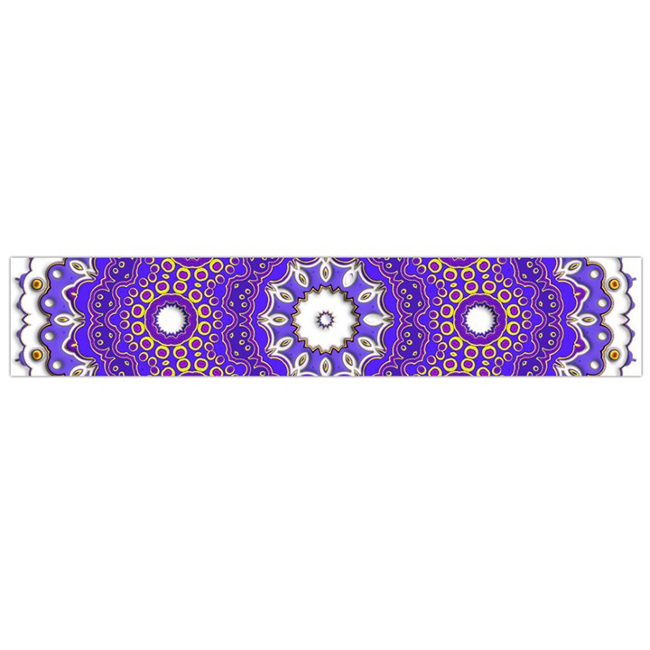 Mandala Abstract Design Pattern Blue Large Flano Scarf 